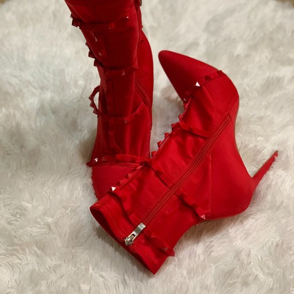 Red Heeled Bootie - Picture 2 of 2